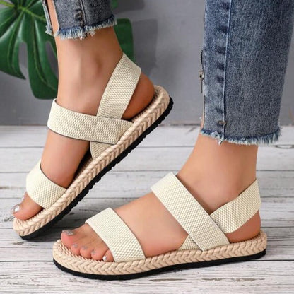 Buty Slingback z otwartym palcem i elastycznym paskiem