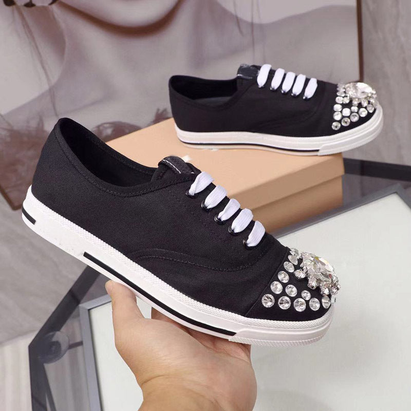 Okrągły nosek Gumowa podeszwa Koronkowe buty Casual Style Plain Z biżuterią