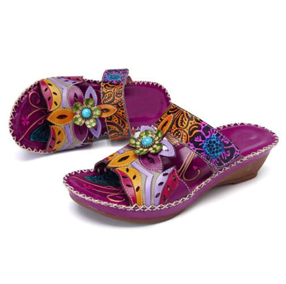 Kolorowe buty retro na lato