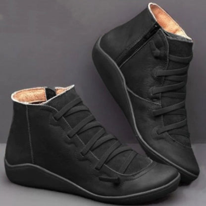 Buty damskie Moda Skórzane botki za kostkę