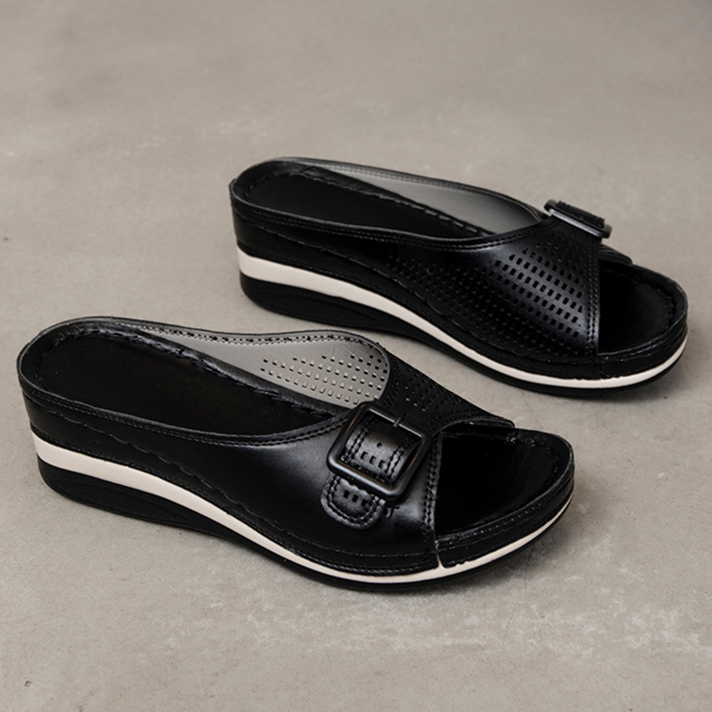 Buty na platformie z odkrytymi palcami