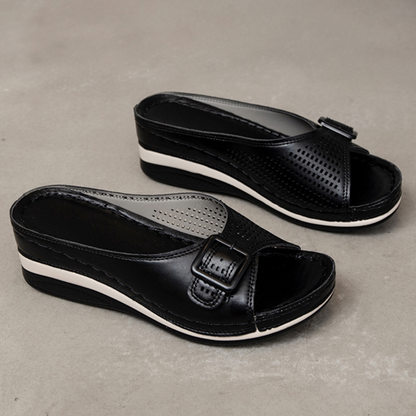 Buty na platformie z odkrytymi palcami