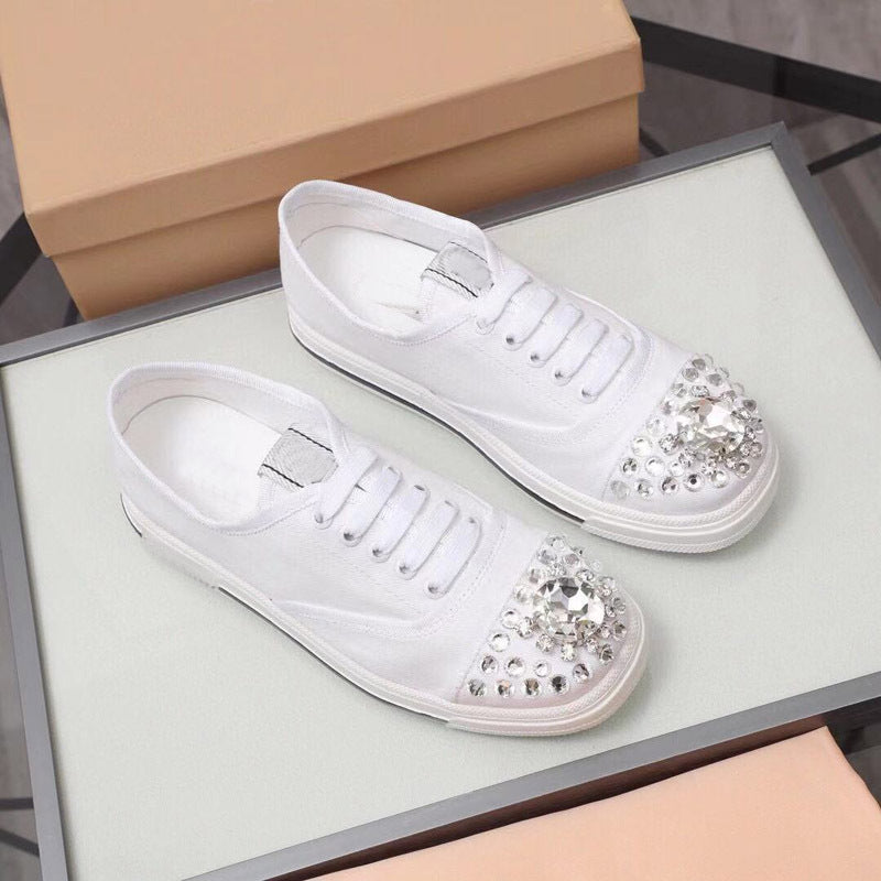 Okrągły nosek Gumowa podeszwa Koronkowe buty Casual Style Plain Z biżuterią