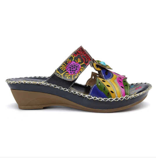Kolorowe buty retro na lato