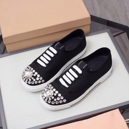 Okrągły nosek Gumowa podeszwa Koronkowe buty Casual Style Plain Z biżuterią