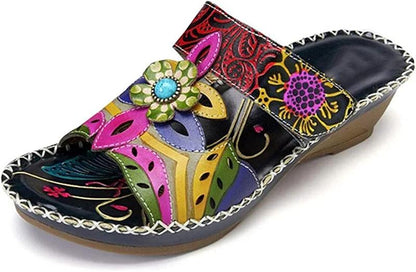 Kolorowe buty retro na lato
