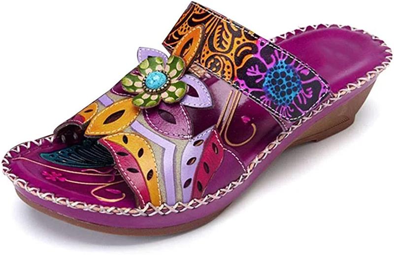 Kolorowe buty retro na lato