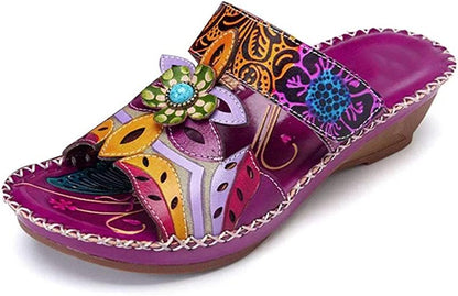 Kolorowe buty retro na lato