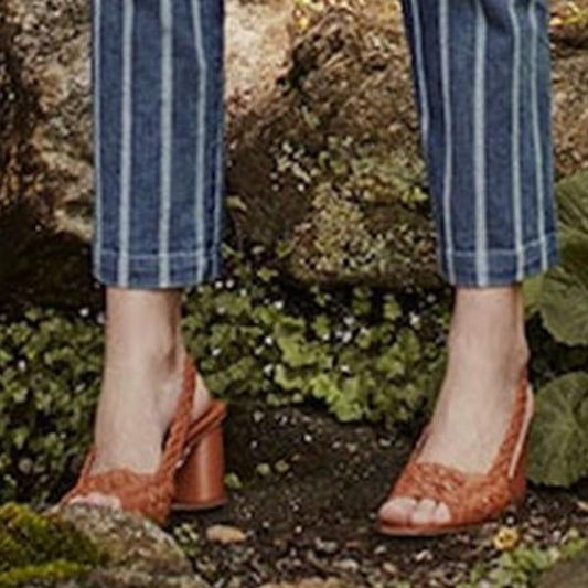 Eleganckie sandały na wysokim obcasie w stylu vintage