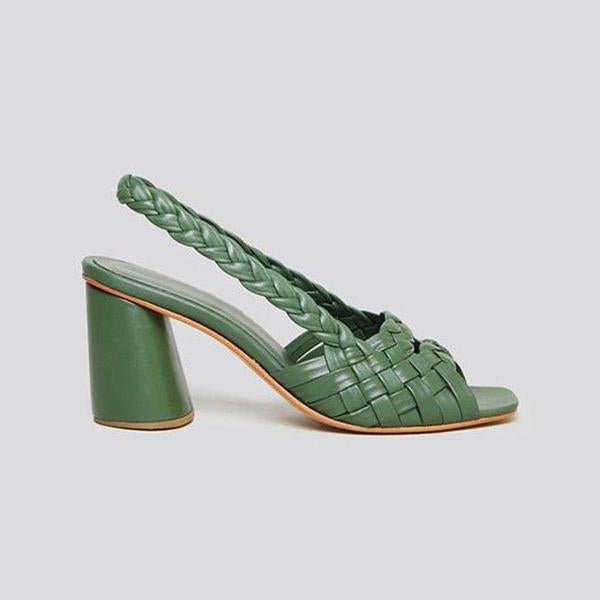 Eleganckie sandały na wysokim obcasie w stylu vintage