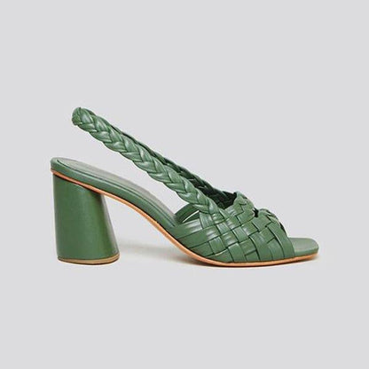 Eleganckie sandały na wysokim obcasie w stylu vintage