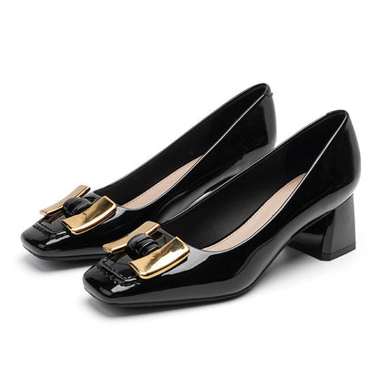 Buty damskie z kwadratowymi palcami