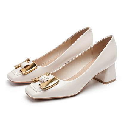 Buty damskie z kwadratowymi palcami