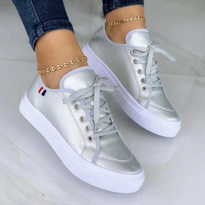 Damskie gumowe buty na platformie z okrągłym noskiem