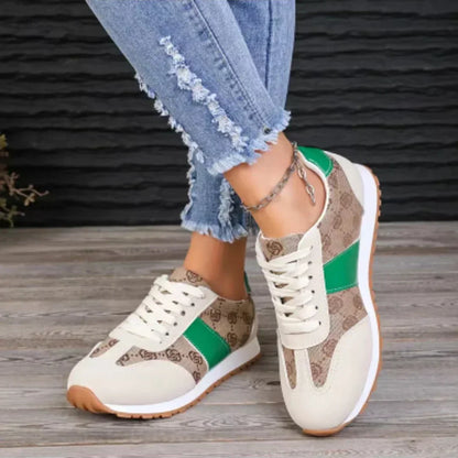 Sneakersy na platformie ze skóry bydlęcej