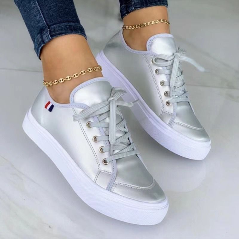 Damskie gumowe buty na platformie z okrągłym noskiem