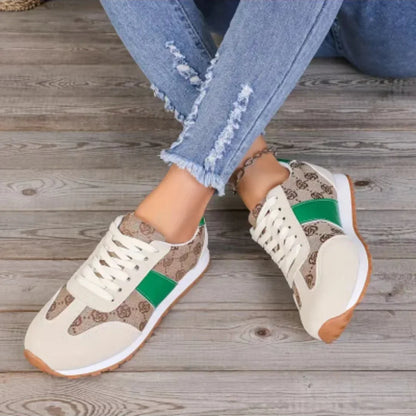 Sneakersy na platformie ze skóry bydlęcej