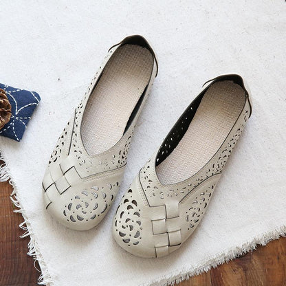 Womens Plaid Pattern Mesh Flats Doll Shoes