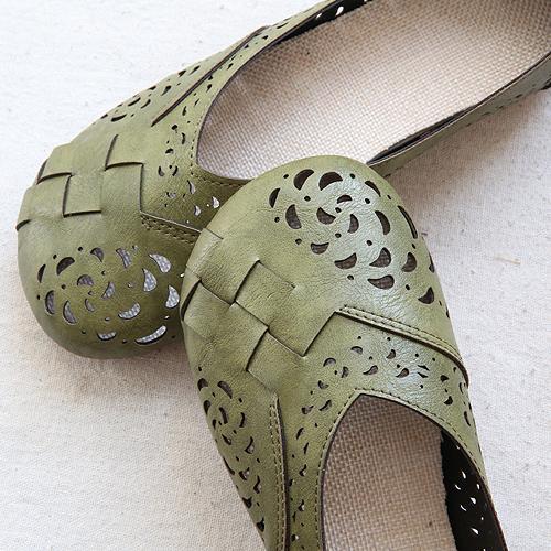 Womens Plaid Pattern Mesh Flats Doll Shoes