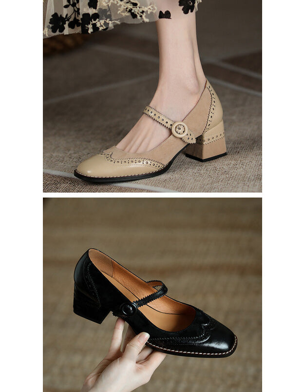 Eleganckie, klasyczne szpilki damskie w stylu brogue
