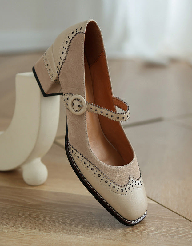 Eleganckie, klasyczne szpilki damskie w stylu brogue
