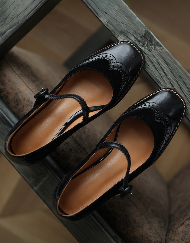 Eleganckie, klasyczne szpilki damskie w stylu brogue