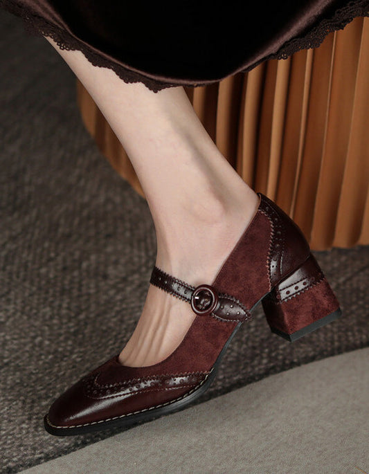 Eleganckie, klasyczne szpilki damskie w stylu brogue