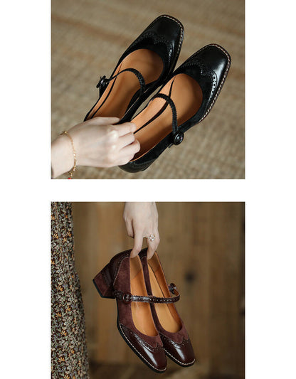 Eleganckie, klasyczne szpilki damskie w stylu brogue