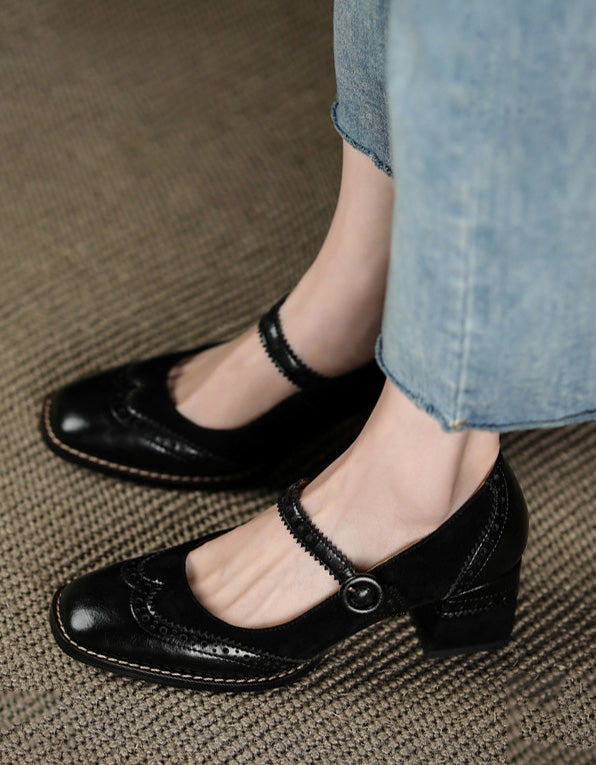 Eleganckie, klasyczne szpilki damskie w stylu brogue