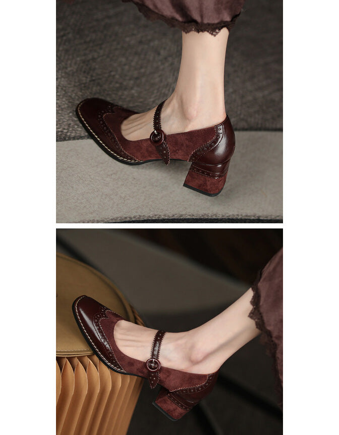 Eleganckie, klasyczne szpilki damskie w stylu brogue