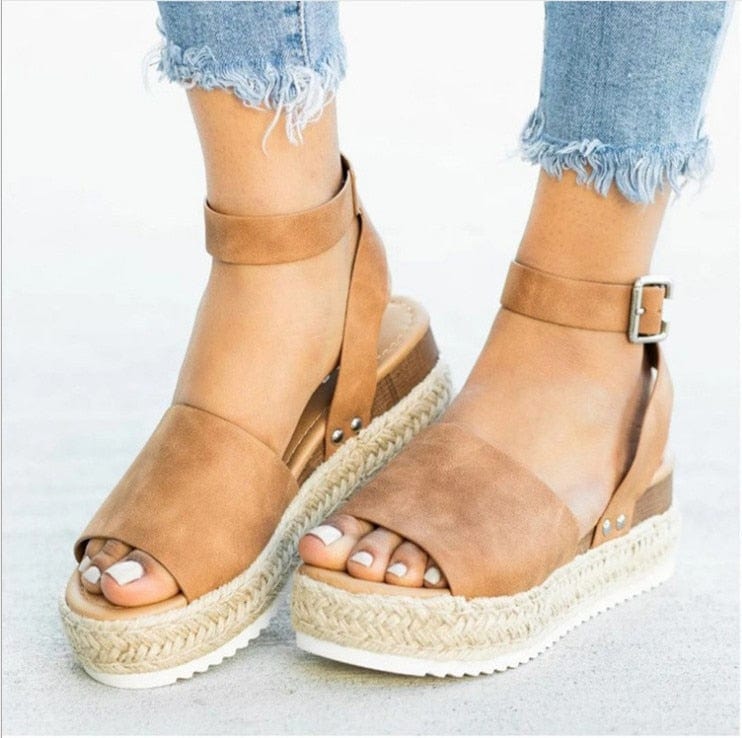 Cap Point Olix Summer Shoes Flip Flop Wedges Platform Sandals