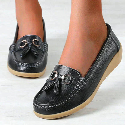 Damskie płaskie buty skórzane buty pielęgniarskie