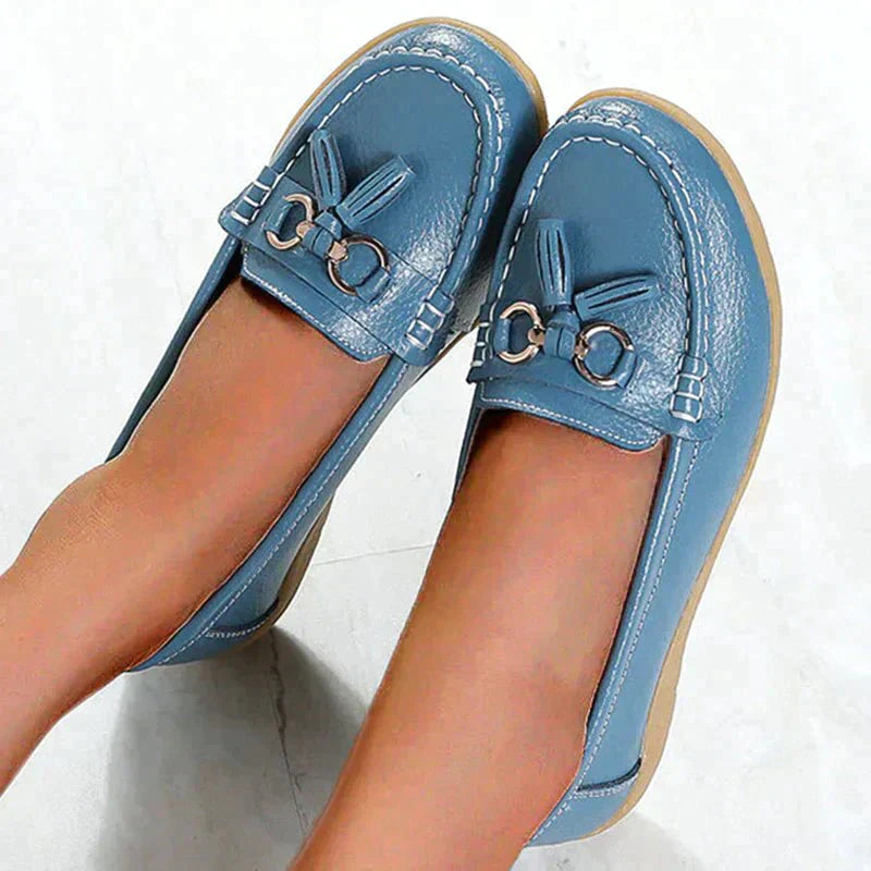 Damskie płaskie buty skórzane buty pielęgniarskie