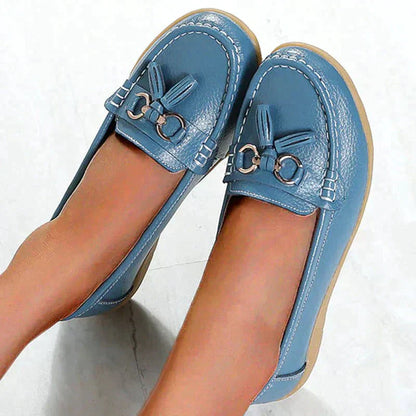 Damskie płaskie buty skórzane buty pielęgniarskie