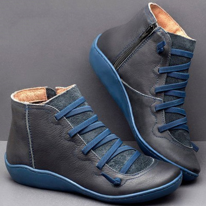 Buty damskie Moda Skórzane botki za kostkę