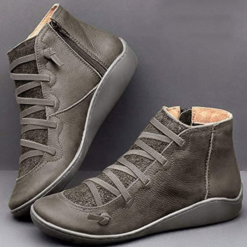 Buty damskie Moda Skórzane botki za kostkę