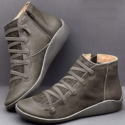 Buty damskie Moda Skórzane botki za kostkę