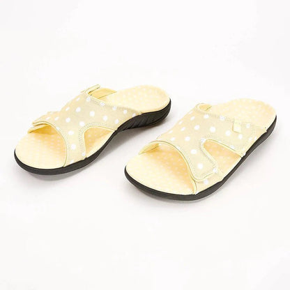 Płaskie sandały Polka Dot Print Open Toe Hook Loop