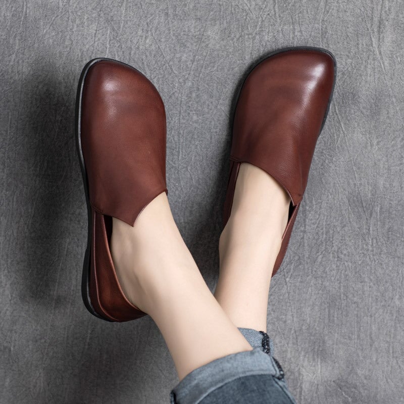 Buty codzienne z wierzchniej warstwy skóry bydlęcej