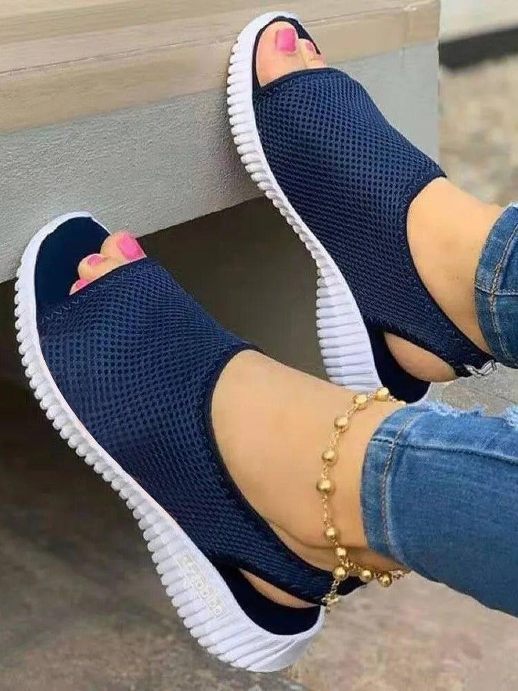 Wygodne buty wsuwane na szpilce z odkrytymi palcami